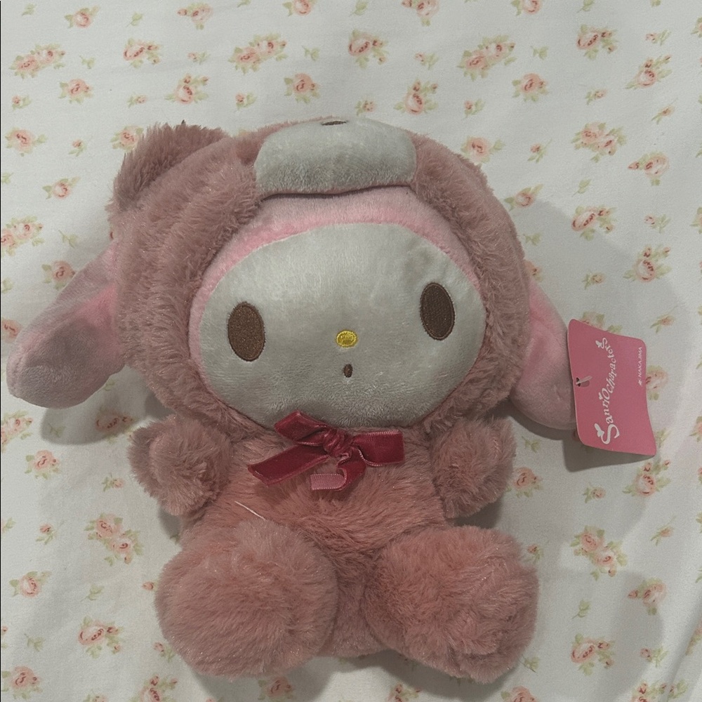 Pink Plush My Melody Stuffed with Bow